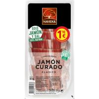 Jamón curado 1/2 loncha NAVIDUL, bandeja 50 g