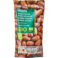 Almendra cruda bio EROSKI, bolsa 175 g