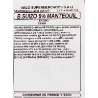 Bollo suizo 6% mantequilla EROSKI, bandeja 2 uds