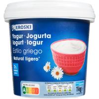 EROSKI jogurt greziarra light % 2, terrina 1 kg