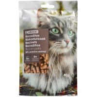 Bocaditos naturales para gato EROSKI, paquete 80 g