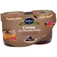 Crema de chocolate con cereza GOSHUA, pack 2x125 g