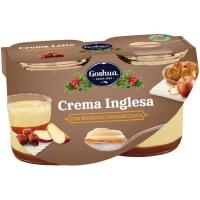 Crema inglesa con manzana GOSHUA, pack 2x125 g