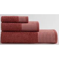 Juego de 3 toallas rosas 100% algodón A.MIRÓ, 30x30 cm, 50x90 cm y 70x130 cm