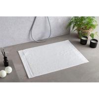 Alfombra de baño blanca, de rizo 100% algodón A.MIRÓ, 50x70 cm