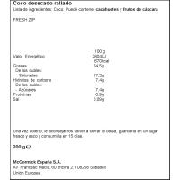 Coco rallado VAHINÉ, bolsa 200 g
