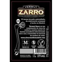 Vermut rojo ZARRO, botella 1 litro
