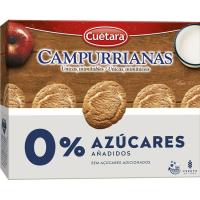 CUÉTARA Campurriana galletak, % 0 azukrea, kutxa 320 g