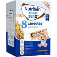 Papilla 8 cereales NUTRIBEN INNOVA ZERO0%, caja 500 g