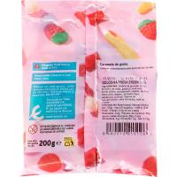 Golosina de fresas EROSKI, bolsa 200 g