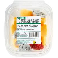 Mango-pitaya-fresa EROSKI, tarrina 225 g