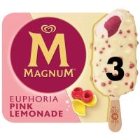 Helado Euphoria Pink Limonade MAGNUM, pack 3x90 ml