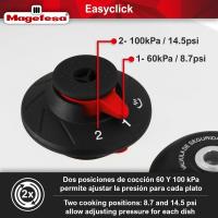 Olla a presión super rápida EasyClick, apta para todo tipo de cocinas MAGEFESA, 8 litros