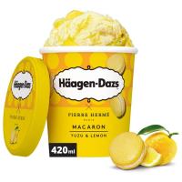 Helado macarron Yuzu Lemon HAAGEN DAZS, tarrina 360 g