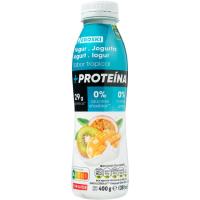 EROSKI jogurt likidoa % 0 proteinak tropikala, botila 400 g