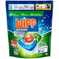 Detergente en cápsulas anti olores WIPP POWER, bolsa 33 dosis