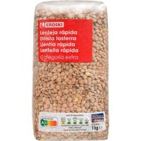 Lenteja rápida EROSKI, paquete 1 kg