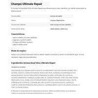 Champú GLISS ULTIMATE REPAIR, bote 400 ml