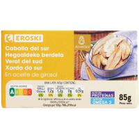 Caballa del sur en aceite de girasol EROSKI, lata 85 g