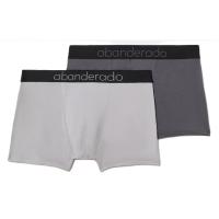 Bóxer hombre cerrado de bambú, gris talla M ABANDERADO, pack 2 uds