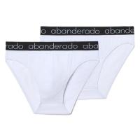 Slip hombre cerrado algodón elástico, blanco talla XL ABANDERADO, pack 2 uds