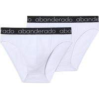 Slip hombre cerrado algodón elástico, blanco talla XL ABANDERADO, pack 2 uds