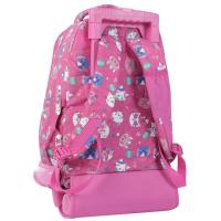 Mochila con ruedas estampado gatos rosa TOTTO, 45,5x32x17,5 cm