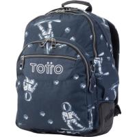 Mochila estampado Astronauta Crayoles TOTTO, 44x33x13,5 cm