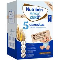 Papilla 5 cereales NUTRIBEN INNOVA ZERO%, caja 500 g