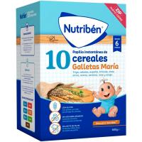 Papilla 10 cereales con galleta María NUTRIBEN, caja 600 g