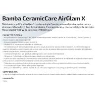 Cepillo de aire moldeador Bamba Ceramic Care AirGlam X, 1400W CECOTEC