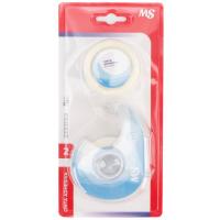 Cinta adhesiva invisible,  2 rollos de 18 mm x 3 metros + 1 portarollos MS