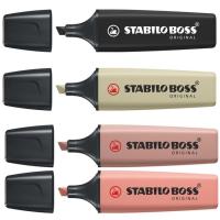 Marcador colores terrosos, 4 colores, NatureColors STABILO Boss, pack 4 uds