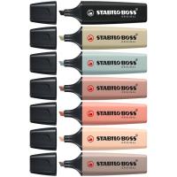 Marcador colores terrosos, 7 colores, NatureColors STABILO Boss, pack 6+2 uds