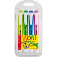 Marcador fluorescente, 4 colores, Swing Cool STABILO, pack 4 uds