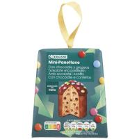 EROSKI panettone txikia txokolate eta smarties pipitekin, kutxa 100 g