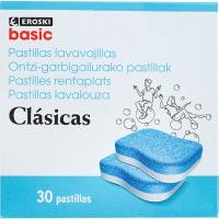 Lavavajillas máquina pastillas EROSKI BASIC, caja 30 dosis