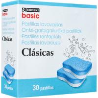 Lavavajillas máquina pastillas EROSKI BASIC, caja 30 dosis