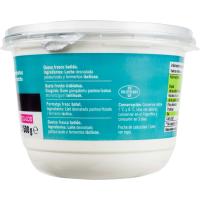 Queso fresco batido proteínas 0% MG  EROSKI, tarrina 500 ml