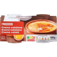 Crema catalana EROSKI, pack 4x100 g