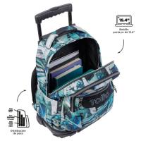 Mochila con ruedas Postales Y Casettes Renglones TOTTO, 45,5x32x18 cm