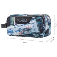 Estuche tres compartimentos Postales y Casettes Agapec TOTTO, 23x11,5x10,5 cm