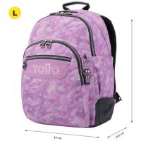 Mochila Camuflaje Rosa Crayoles TOTTO, 44x33x13,5 cm