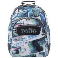 Mochila Postales y Casettes Crayoles TOTTO, 44x33x13,5 cm