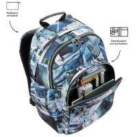 Mochila Postales y Casettes Crayoles TOTTO, 44x33x13,5 cm