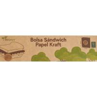 Bolsa de papael para sandwich KRAFT, caja 20 uds
