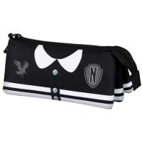 Estuche triple Fan 2.2 negro Varsity Wednesday 6148 MIERCOLES, 23x11x8 cm