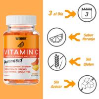 WEIDER vitamin C up 84 laranjazko gummiak, flaskoa 210 g