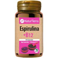 Spirulina + B12 NATURTIERRA, bote 80 uds