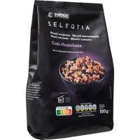 Muesli de chocolate EROSKI SELEQTIA, bolsa 500 g